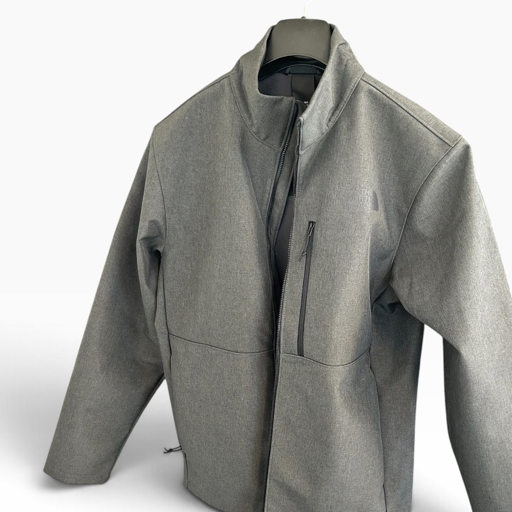 The North Face Mens Apex Bionic2 Softshell Jacket Gray Medium Full Zip Wind Wall